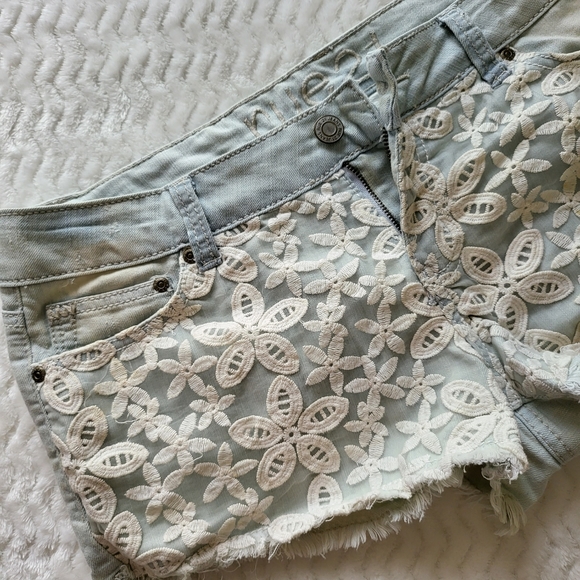 Rue 21 Denim Lace Short-Juniors - Picture 1 of 15